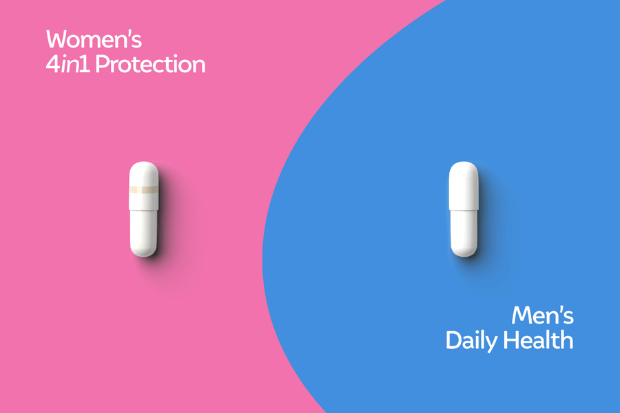 women-s 4-in-1 capsule compared to mens daily health capsule