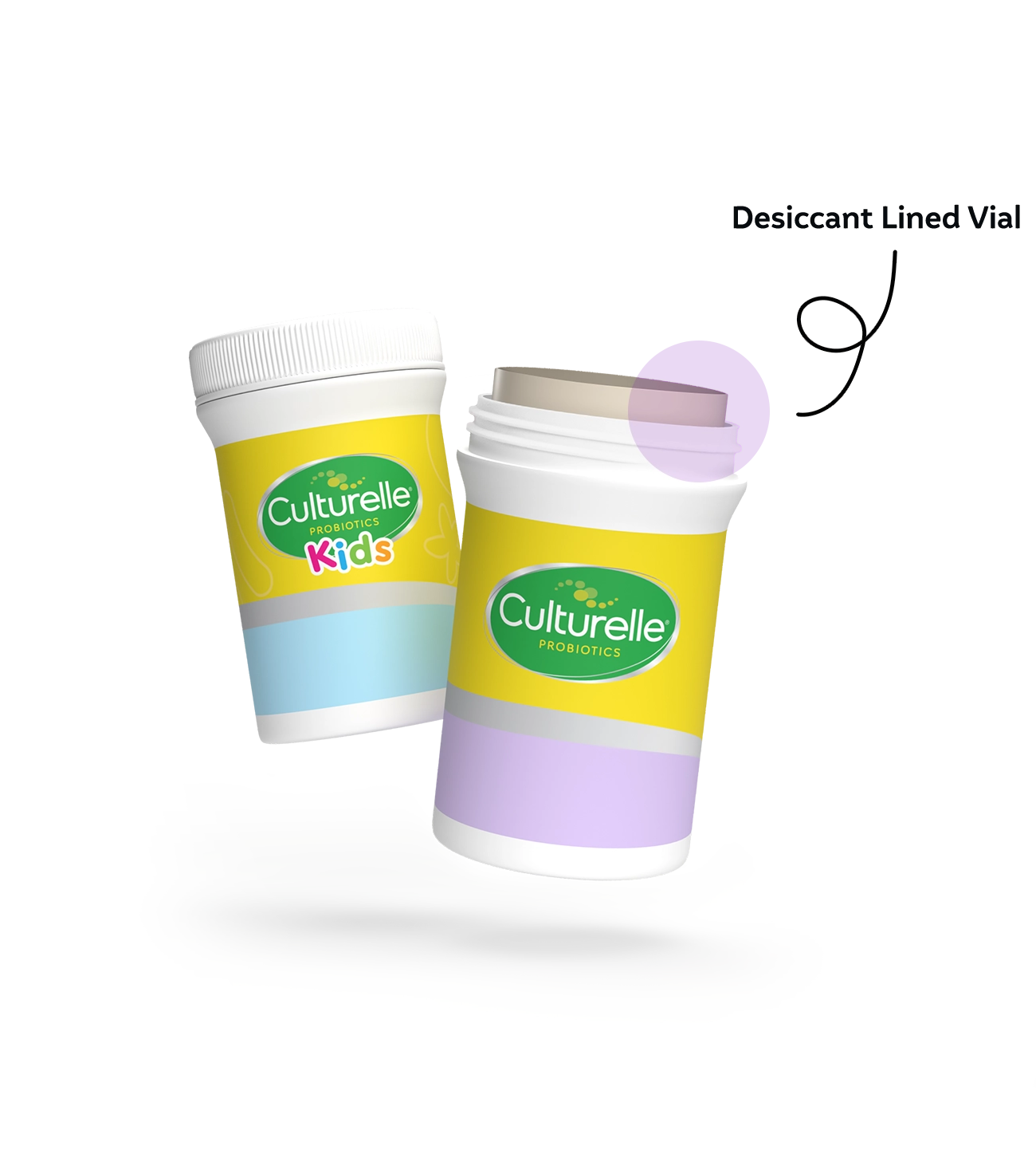 Culturelle adult and kids desiccant lined vials