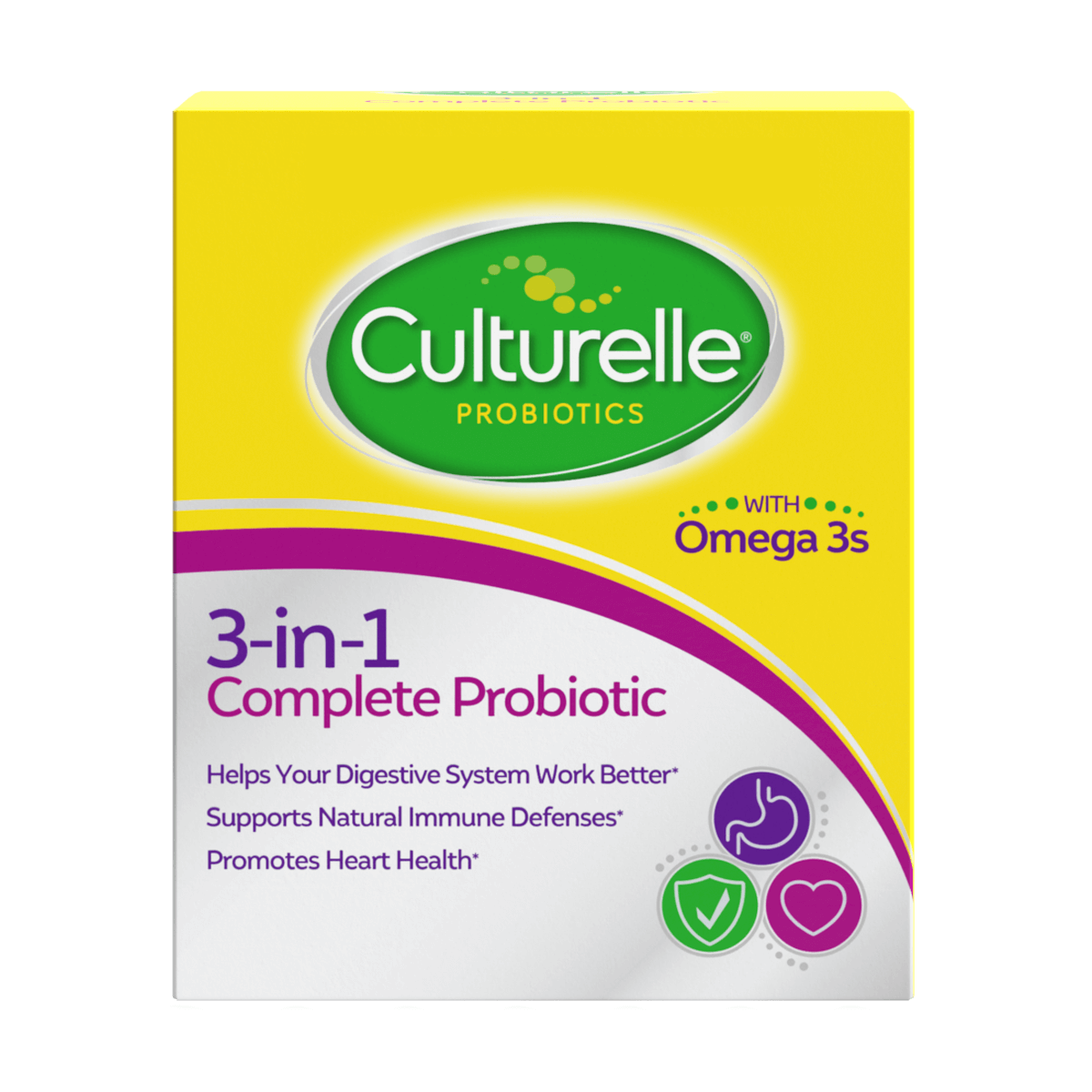 Culturelle® 3-in-1 Complete Probiotic Capsules