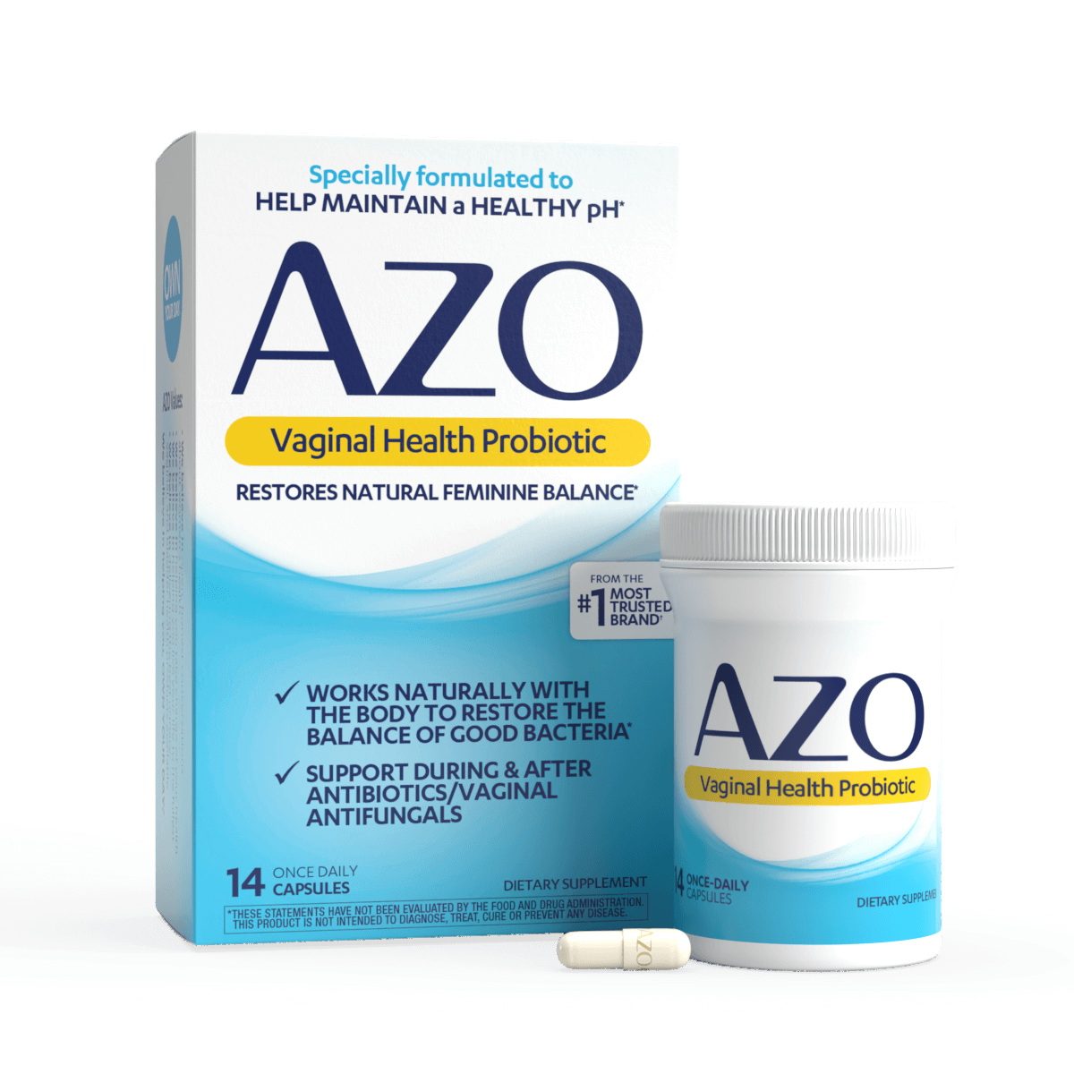 AZO® Complete Feminine Balance Daily Probiotic Capsules - Free Gift