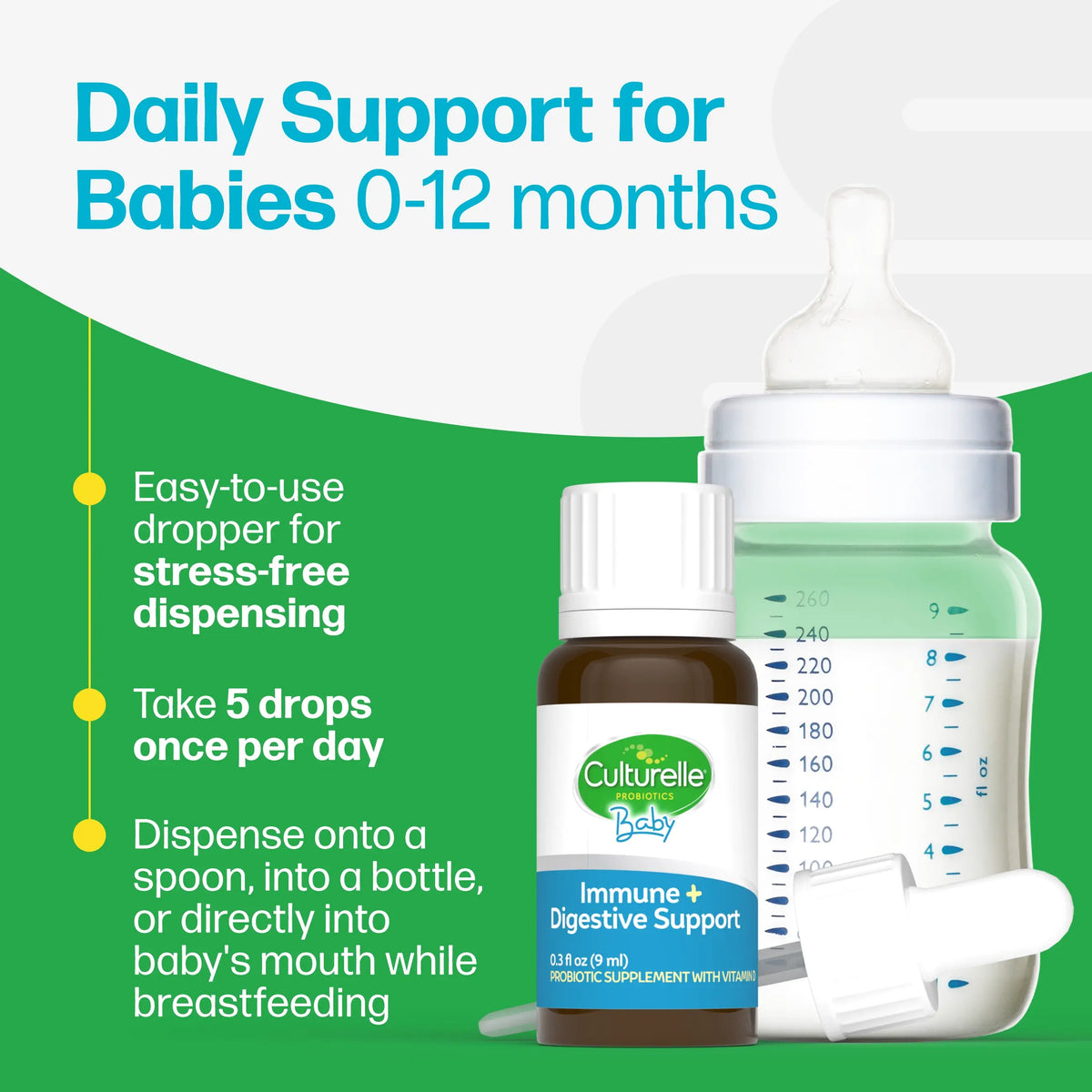 Culturelle® Baby Immune + Digestive Support Probiotic & Vitamin D Drops