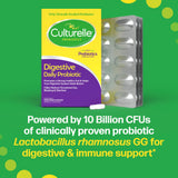 Culturelle Probiotics packaging on a green background