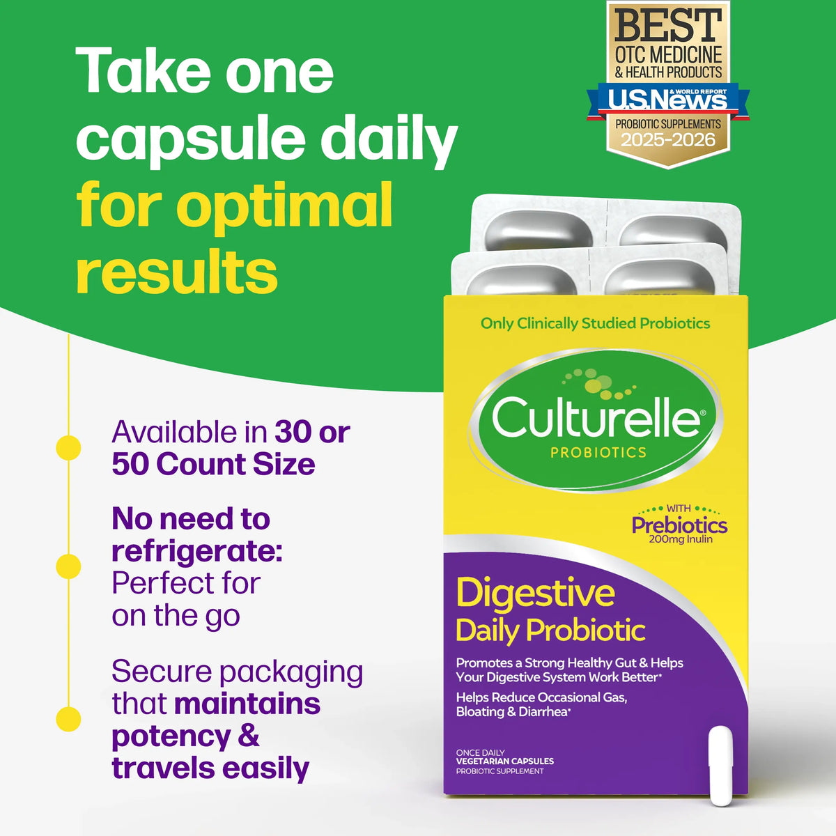 Culturelle® Digestive Daily Probiotic Capsules