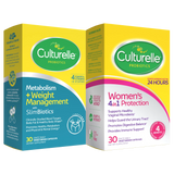 Two Culturelle probiotic product boxes on a white background