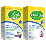 Two boxes of Culturelle Kids Immune Defense Probiotic on a white background