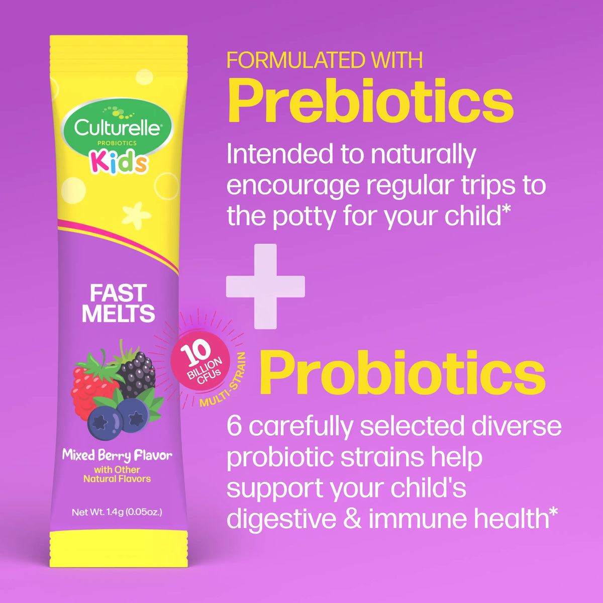 Culturelle® Kids Complete Probiotic Fast Melts Packets