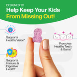 Product on a finger with health benefits text on a green and white background