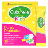 Culturelle Kids probiotics packaging with yellow and pink design