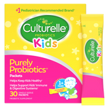 Culturelle Kids probiotics packaging with yellow and pink design