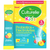 Two packages of Culturelle Kids Probiotics and Electrolytes on a white background