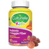Culturelle Kids probiotic gummy bottle with colorful label on a white background