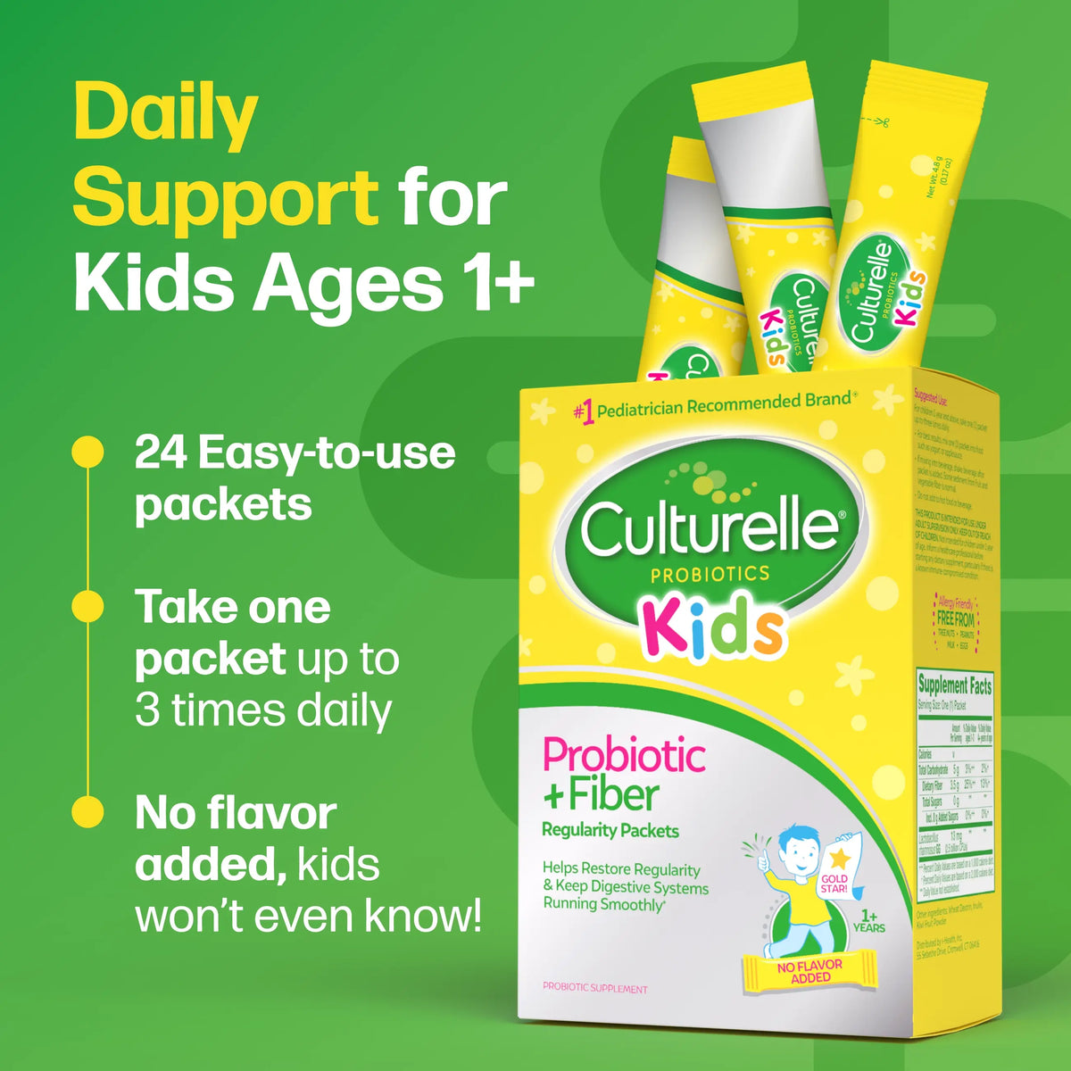 Culturelle® Kids Probiotic + Fiber Packets
