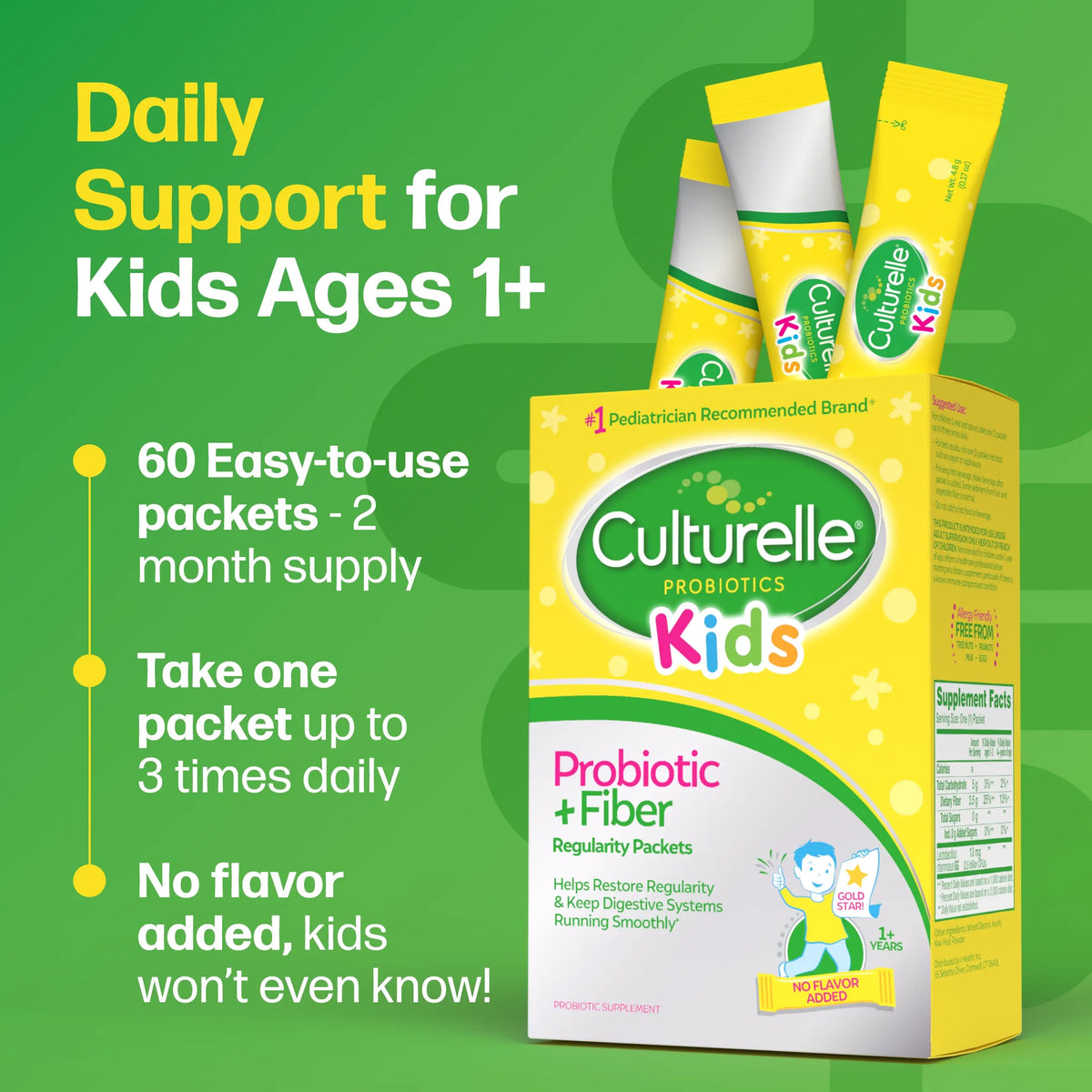 Culturelle® Kids Probiotic + Fiber Packets