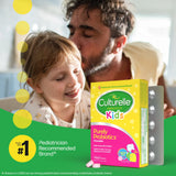 Culturelle Kids probiotics packaging with a child and adult in the background