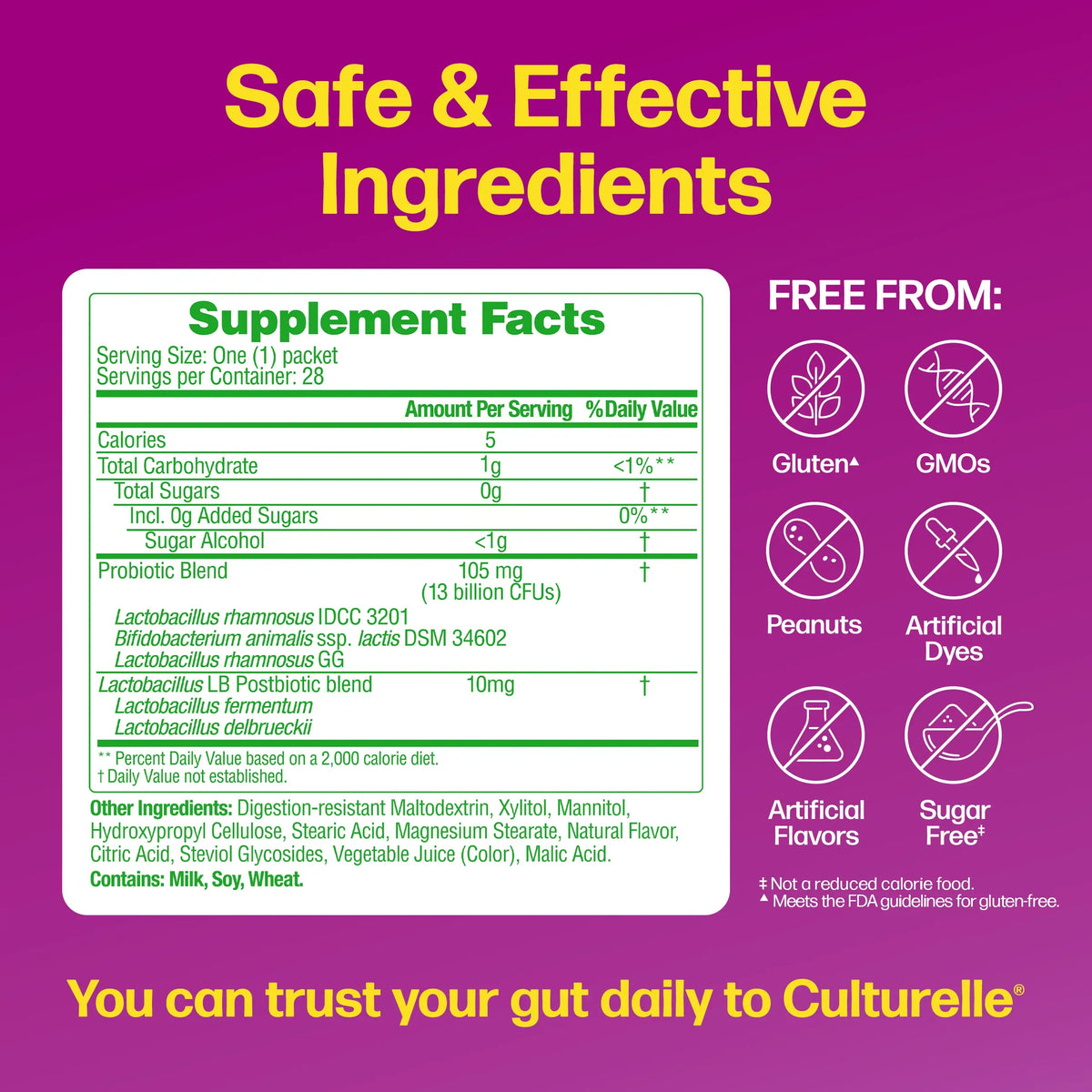 Culturelle® Complete 3-in-1 Biotics Mini-Chews Packets