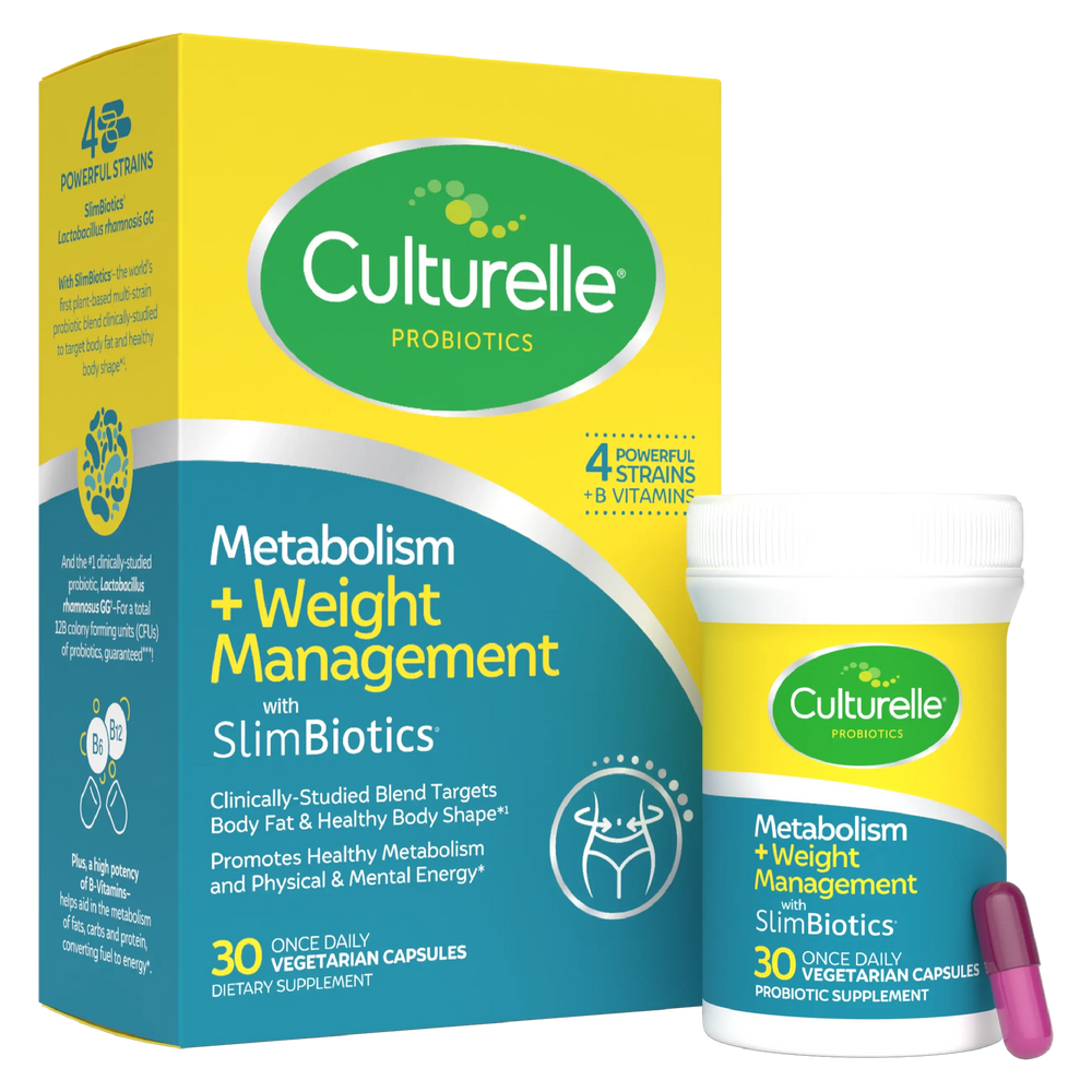 Culturelle Metabolism + Weight Management supplement packaging on a white background