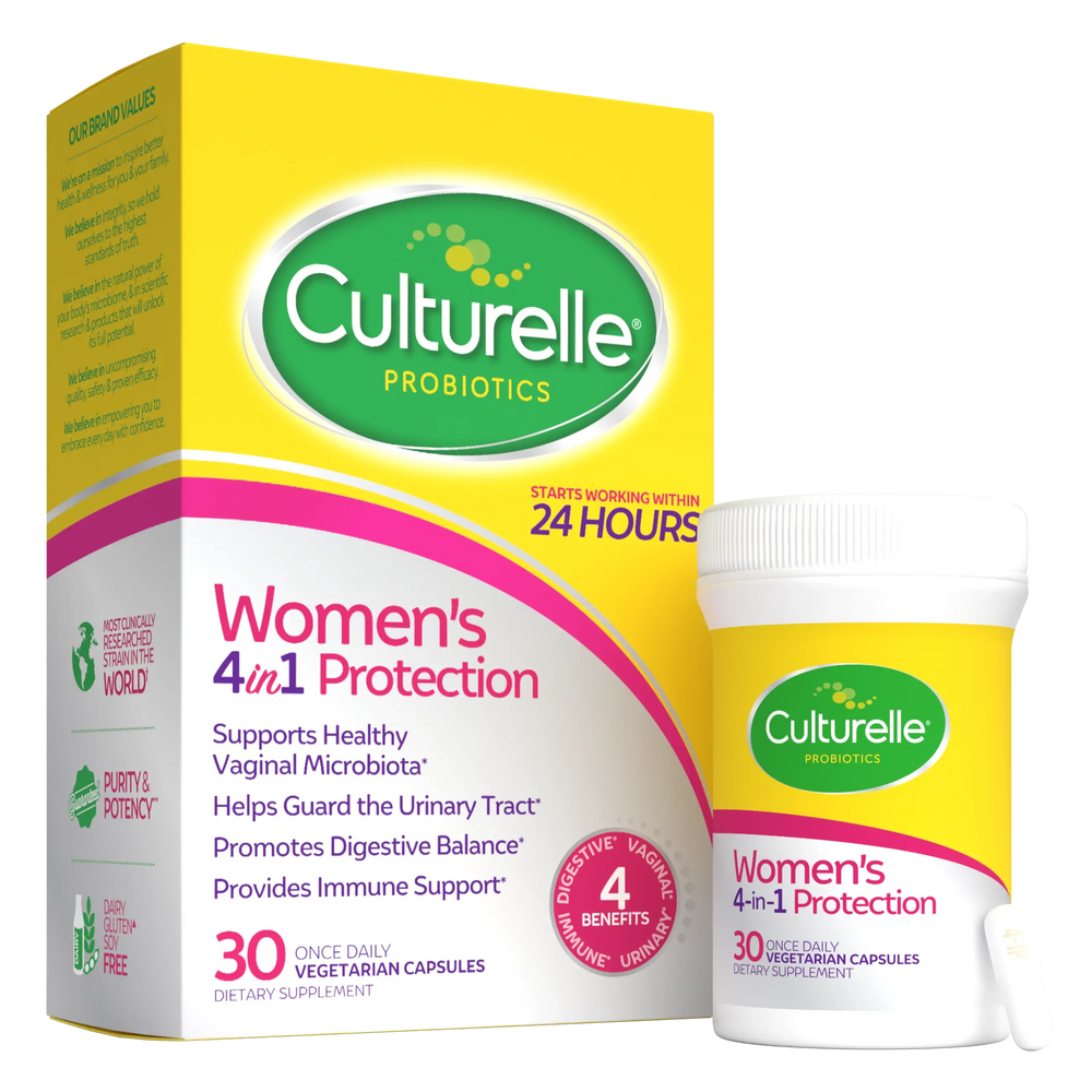 Culturelle Women's 4in1 Protection probiotic packaging on a white background