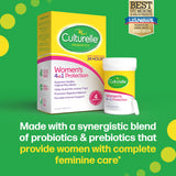 Culturelle Women's 4-in-1 Protection product packaging on a green background with US News & World Report badge.