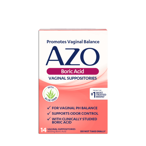 AZO® Boric Acid Suppositories 14 Count - Free Gift