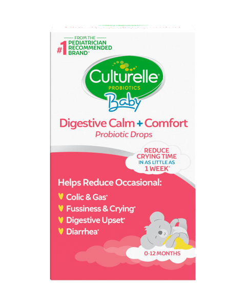 baby digestive calm + comfort probiotic drops packaging front