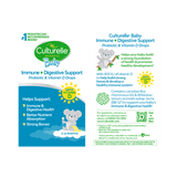 baby immune + digestive support packaging front and information graphic