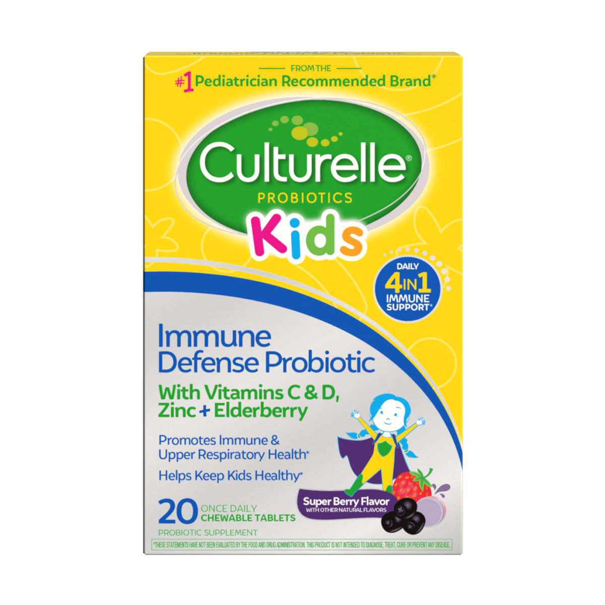 Culturelle® Kids Immune Defense Chewables 20 Count - Free Gift